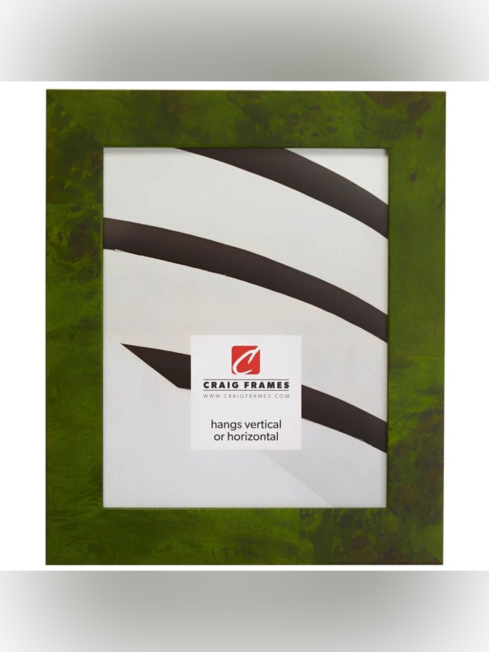 Craig Frames INNOVATIONS 1.5", GREEN BURL PICTURE FRAME